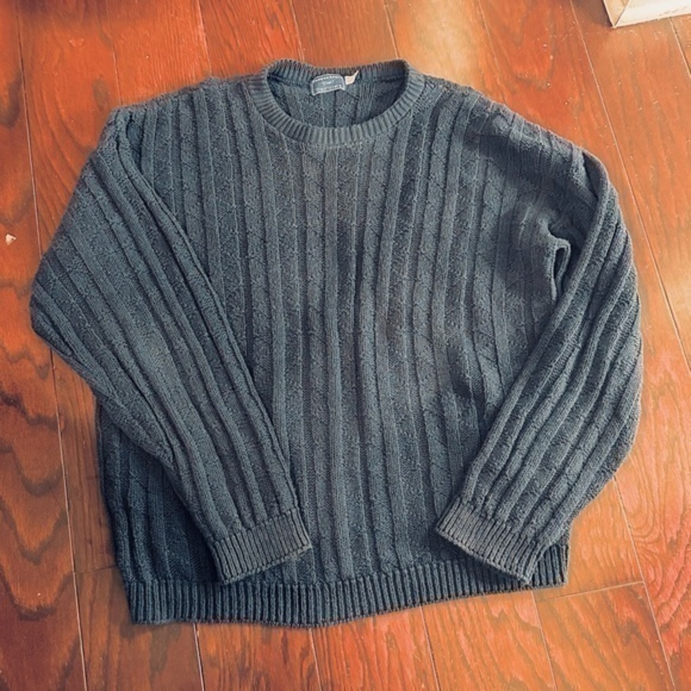 Susquehanna Trail Outfitters Sweater - Womens Size Large - Navy Blue - Cotton